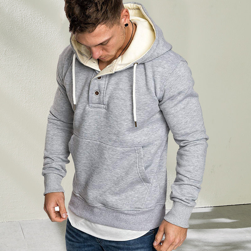 Hooded Button Sweater