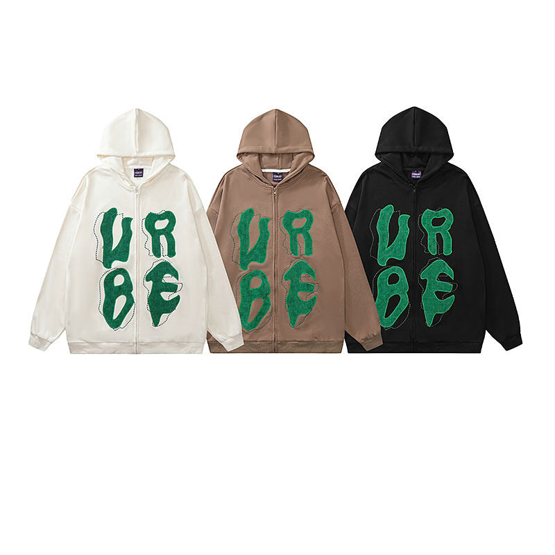 Letter Embroidered Hoodie
