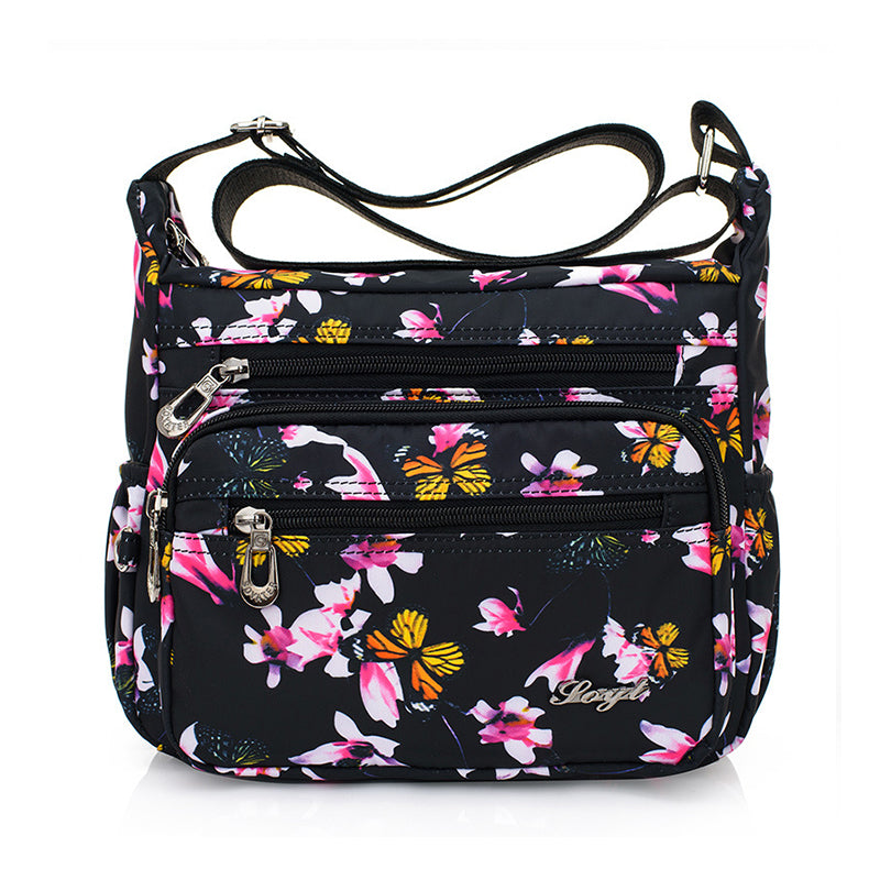 Women's Multi-Pocket Nylon Shoulder Handbag