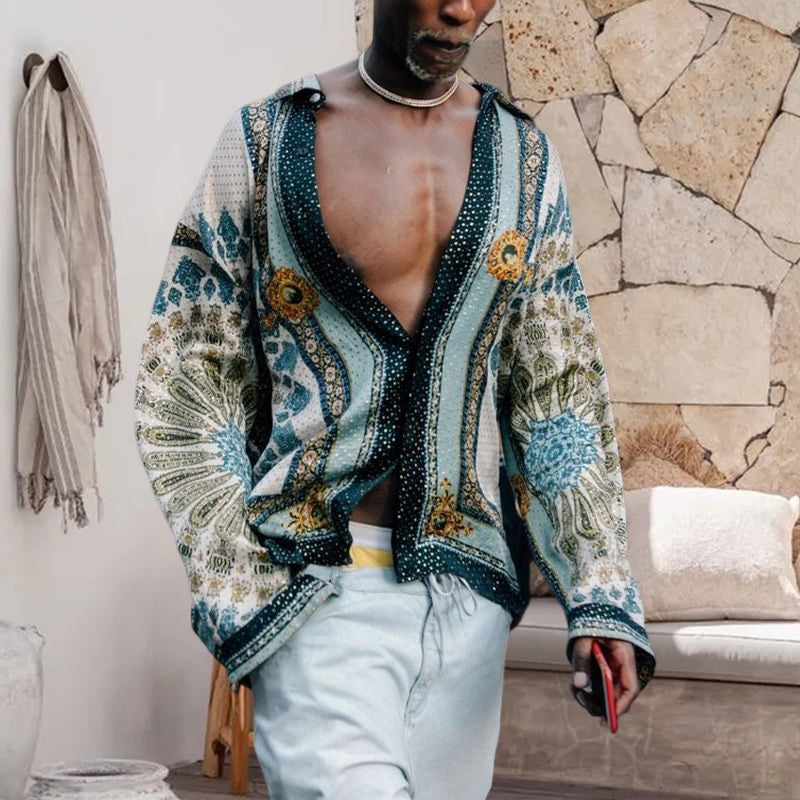 Men's Printed Long Sleeve Shirt