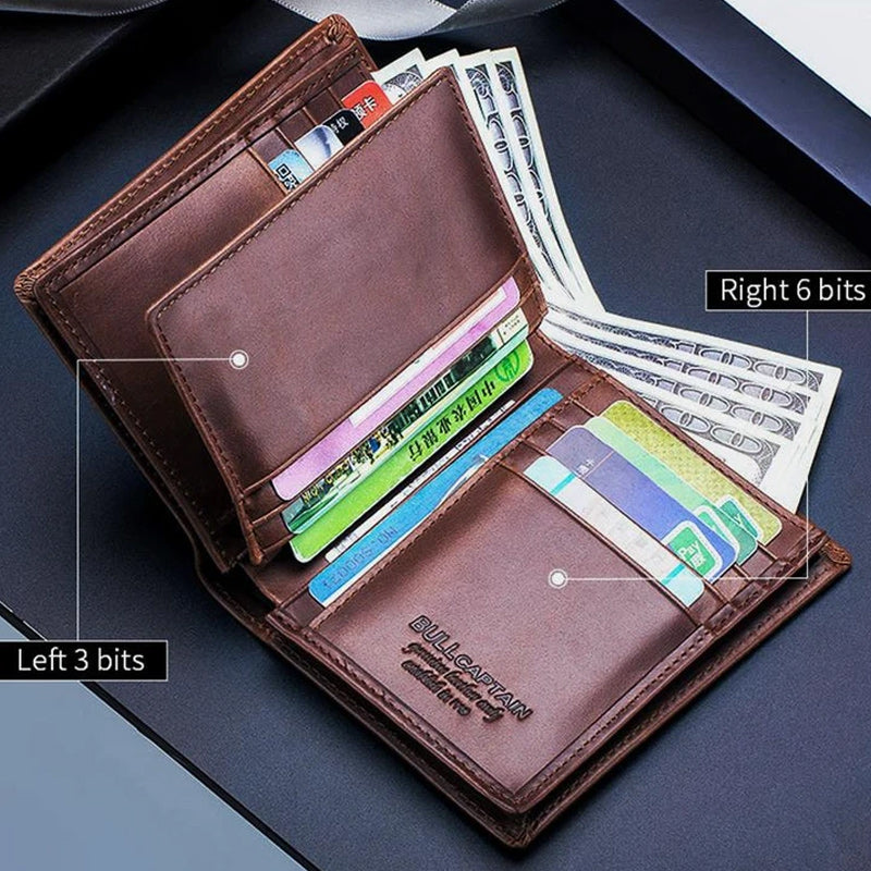 Anti-Theft RFID Protected Multi-Slot Real Leather Wallet