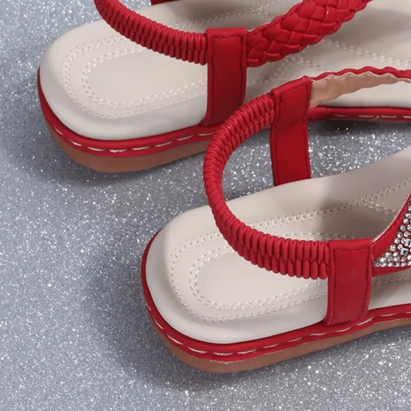 Crystal Rome Fashion Clip Toe Slippers