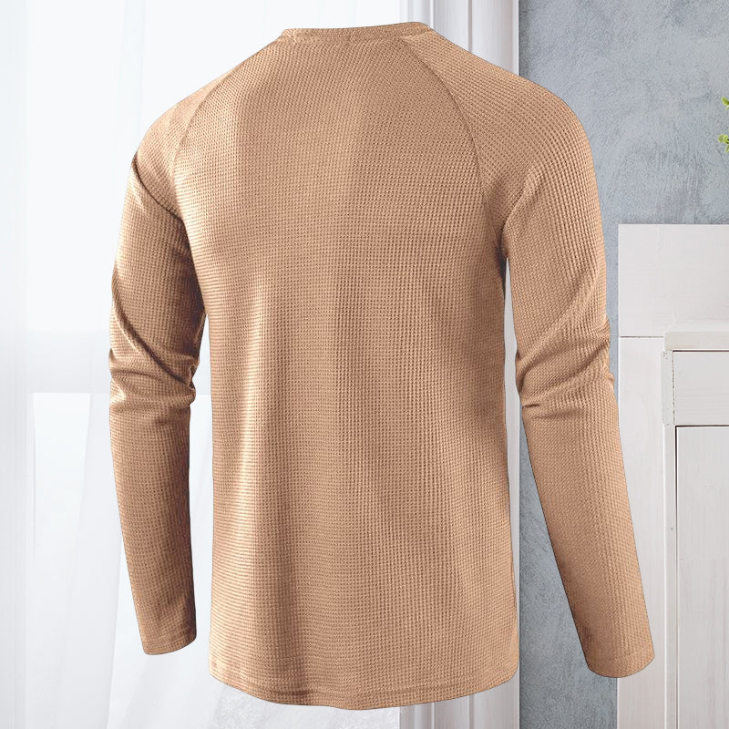 Men's Henley Casual Long Sleeve T-Shirts
