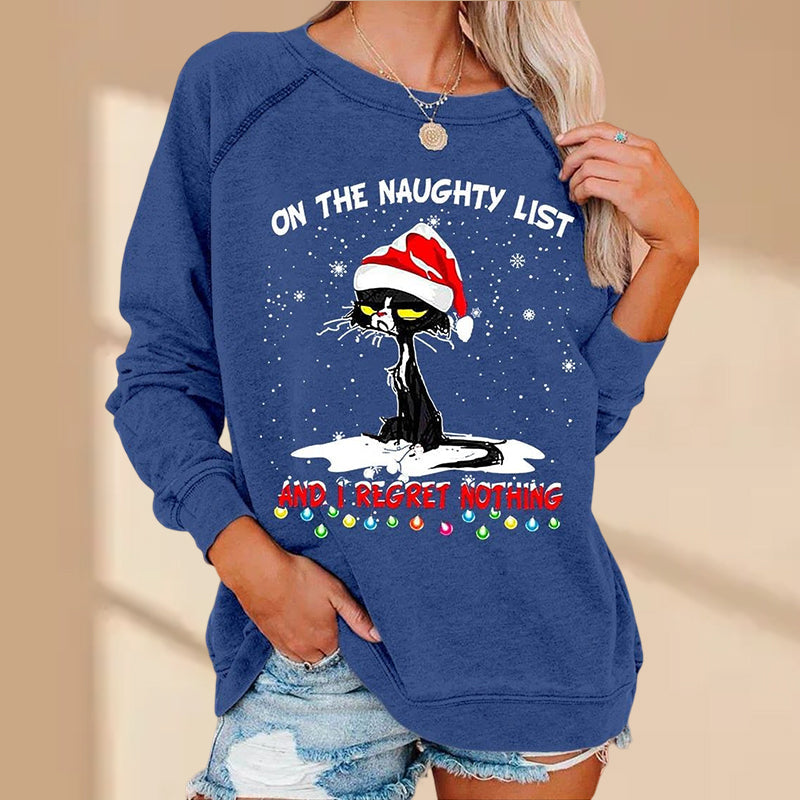 Christmas Print Pullover Sweatshirt