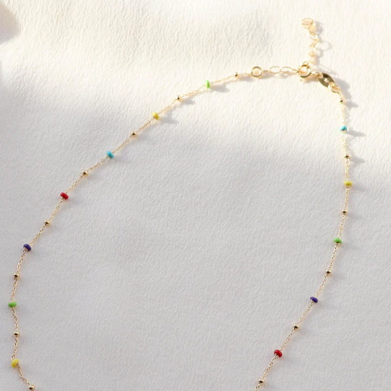 Enamel and Gold Necklace
