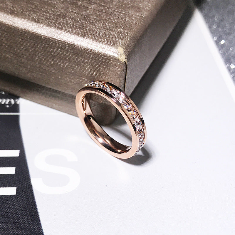 Titanium Plated Rose Gold Ring