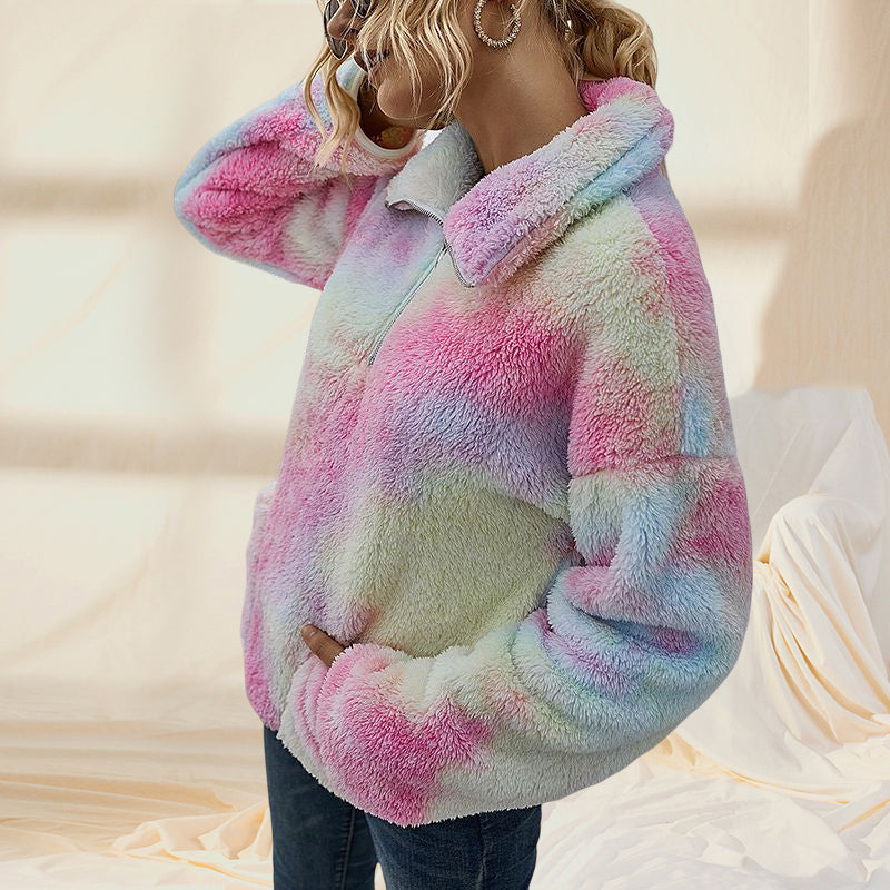 Tie-Dye Plush Sweatshirt