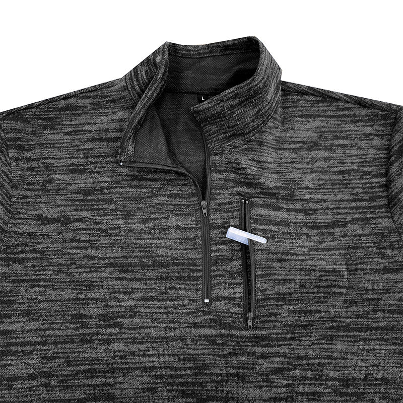 Men's autumn and winter zipper turtleneck t-shirt