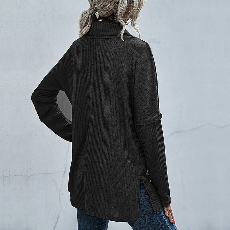 Pile-neck Sweater