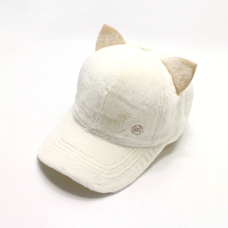 Plush Cat Ears Baseball Cap