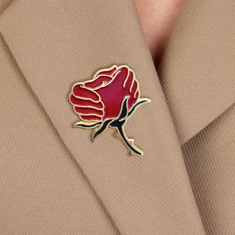 Rose Resilience Enamel Lapel Pin