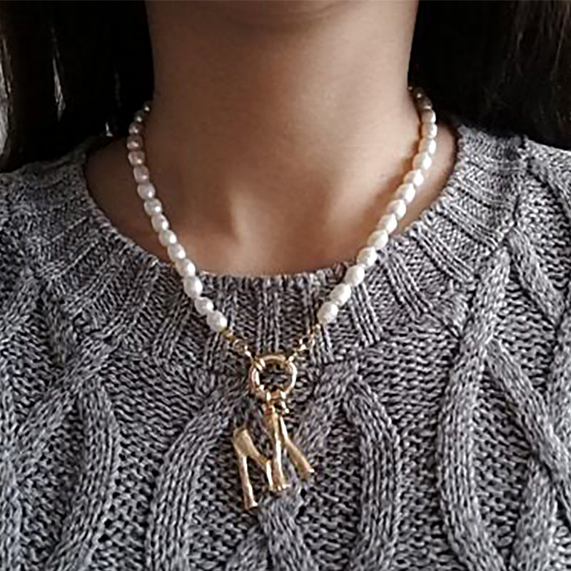 Pearl Necklace With Initials