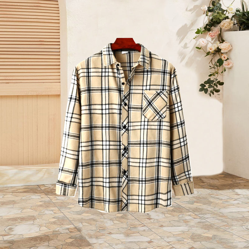 Men's Plaid Loose Shirt