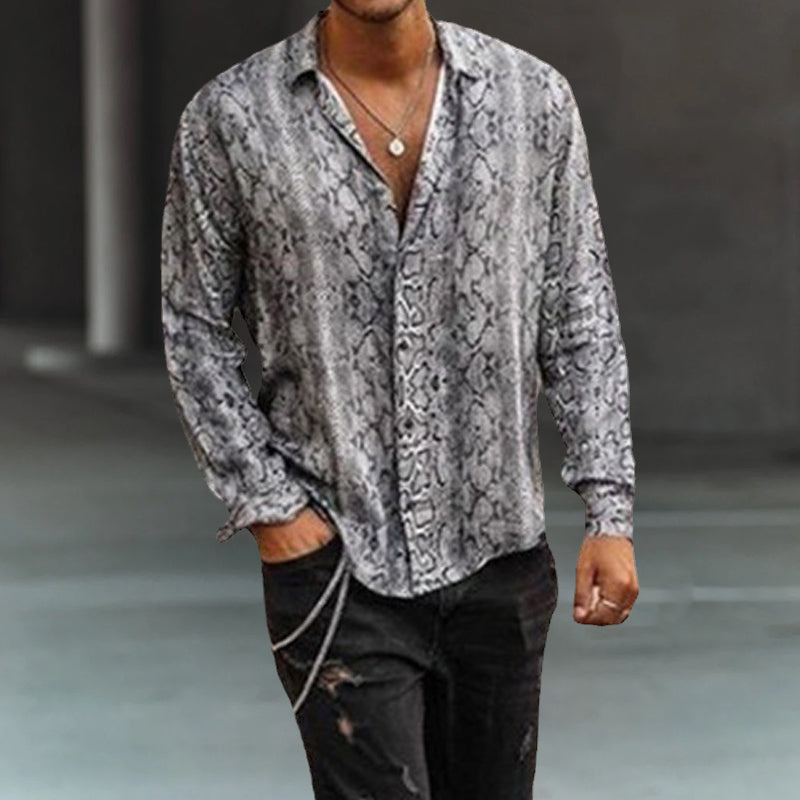 Snake Print Casual Shirt