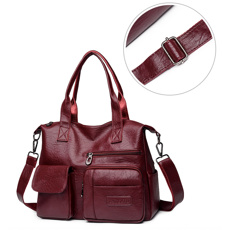 Soft Leather Ladies Casual One-Shoulder Messenger Bag