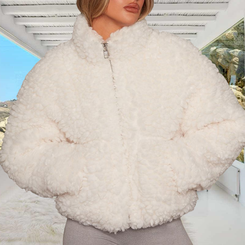Women's Short Faux Fur Casual Shaggy Jacket