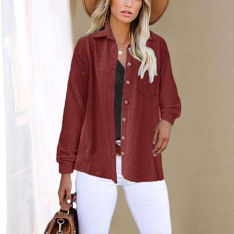 Corncloth Button Long Sleeve Cardigan