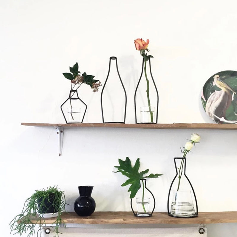 Retro Iron Flower Vases