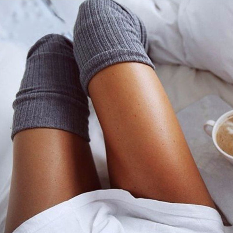 Extra Long Thigh High Cotton Socks