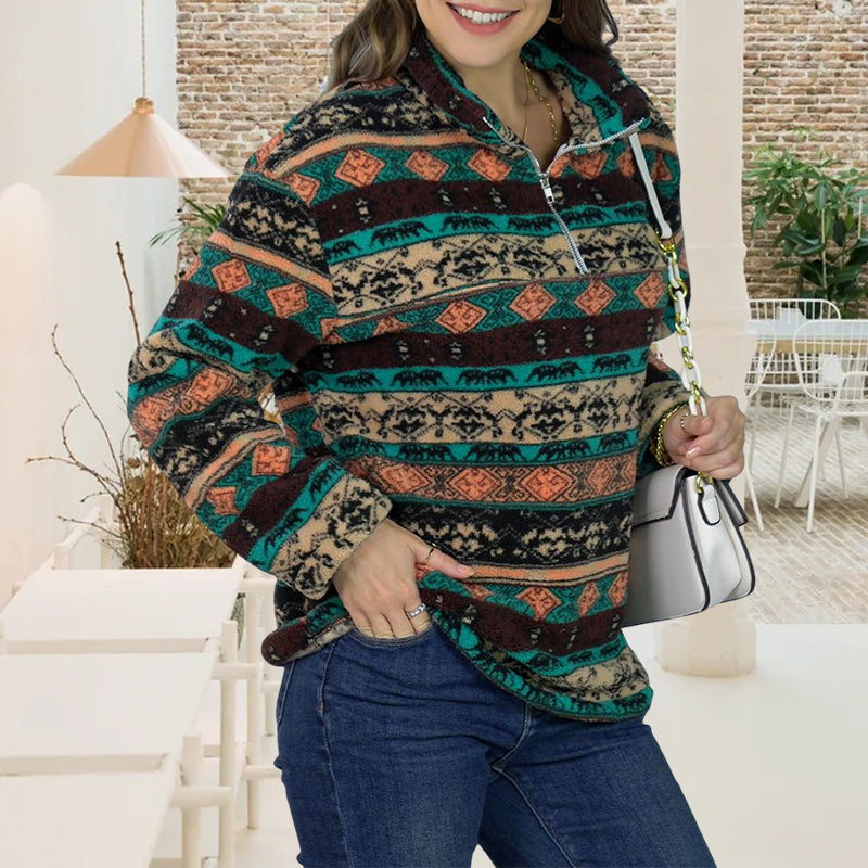 Turtleneck Zip Sweatshirt