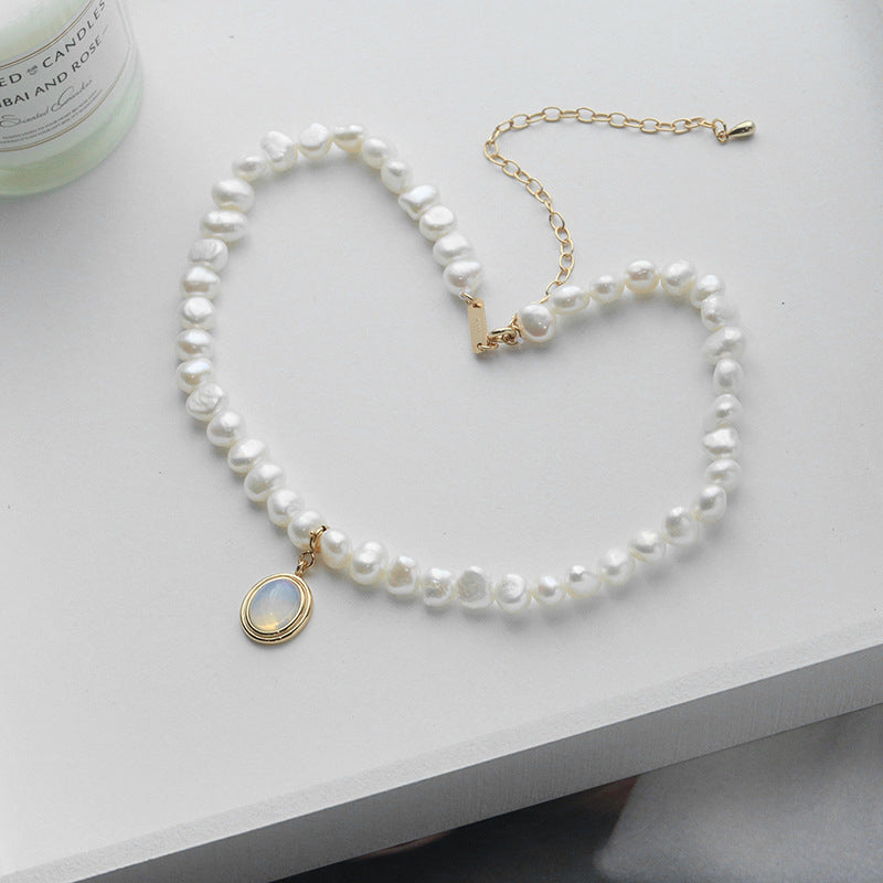 Freshwater Pearl & Moonstone Necklace