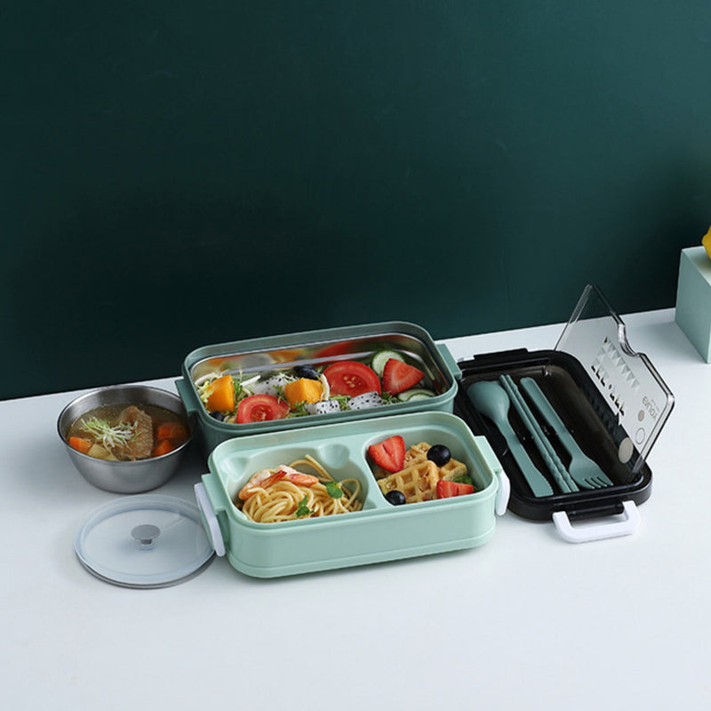 Portable Three Stackable Lunch Box