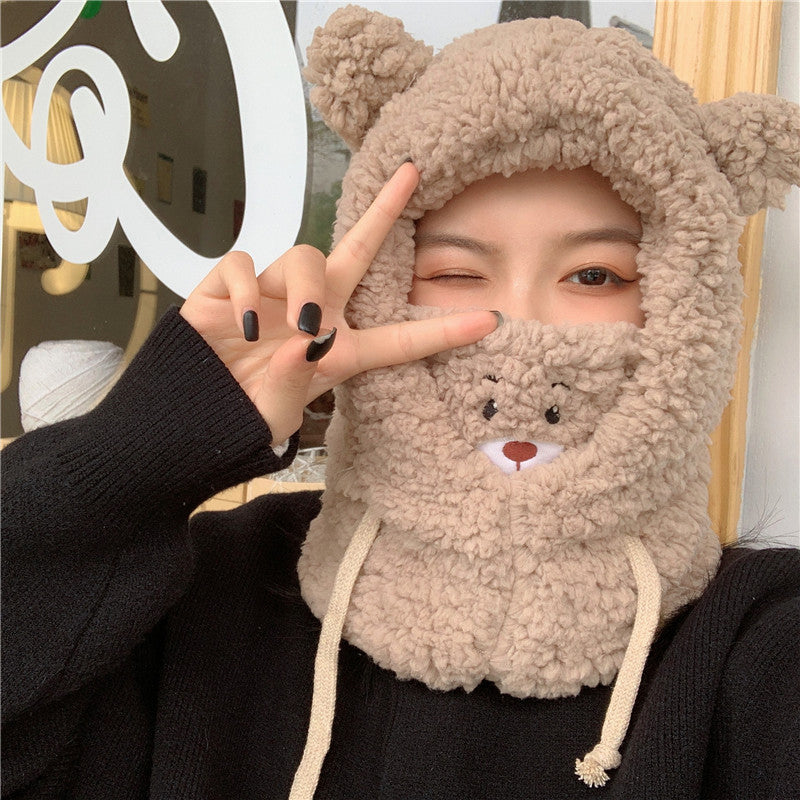 Warm Plush Bear Hat