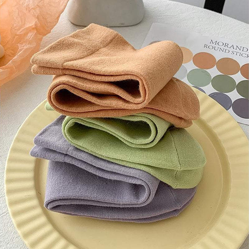Girls' Solid Color Socks