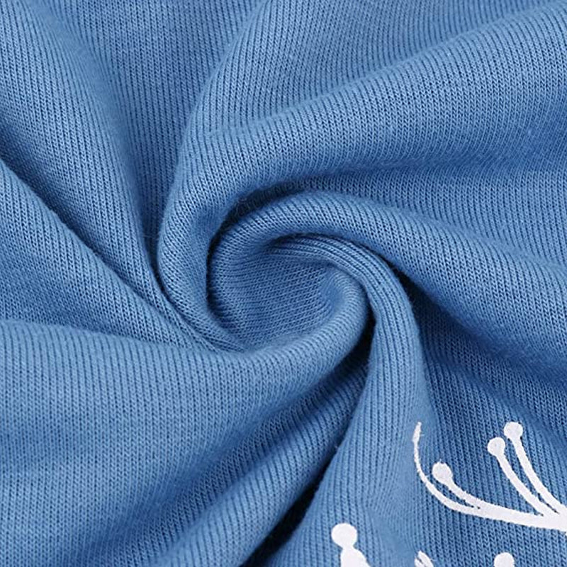 Women's Round Neck Printing Long-sleeved Top Sweater