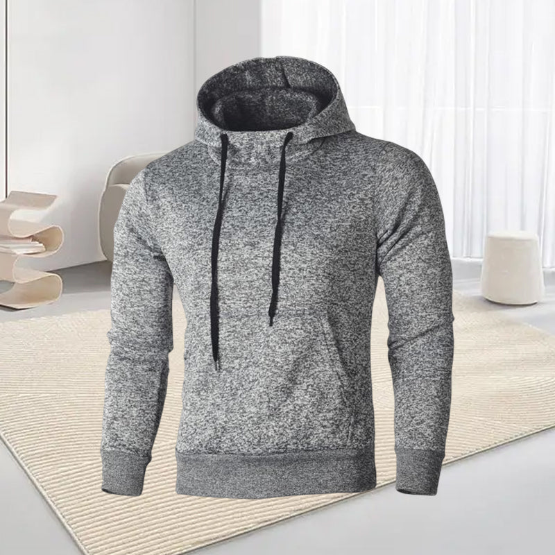 Men's Fleece Hooded Pullover Slim Sweater