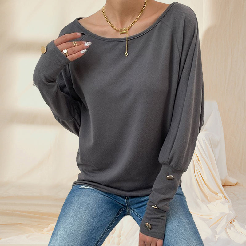 Women's Solid Casual Crewneck Sweatshirts