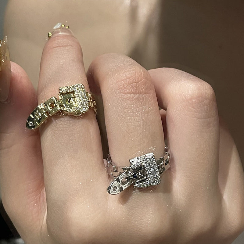 Chain Shape Buckle Ring