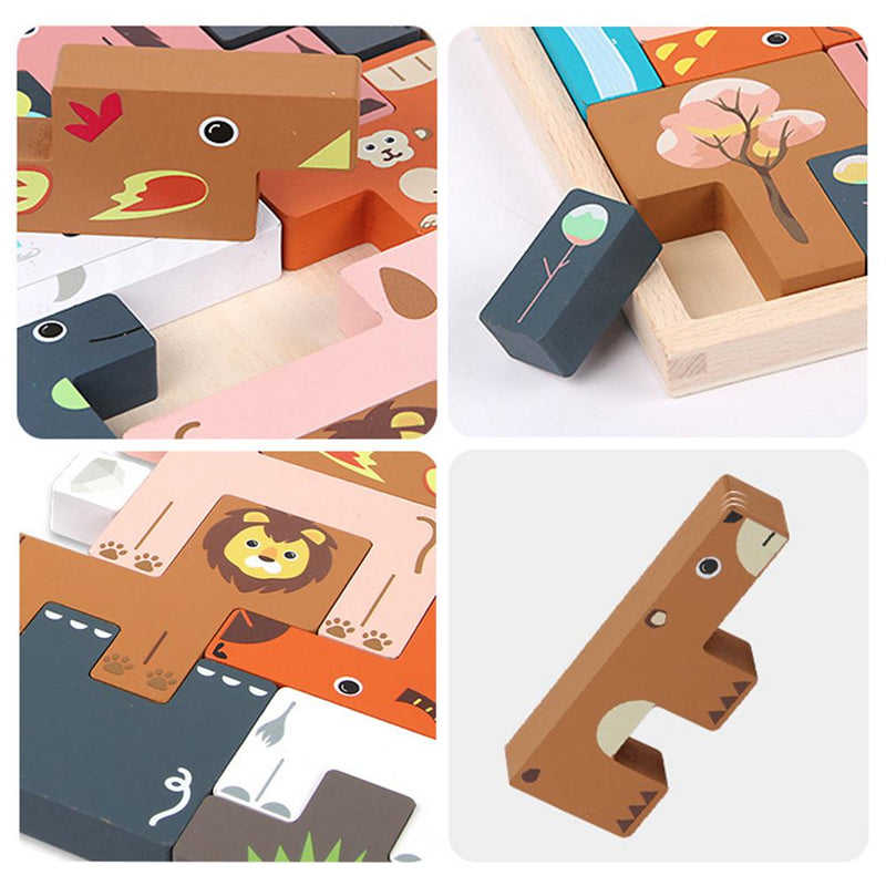 Wooden Russian Blocks Puzzle