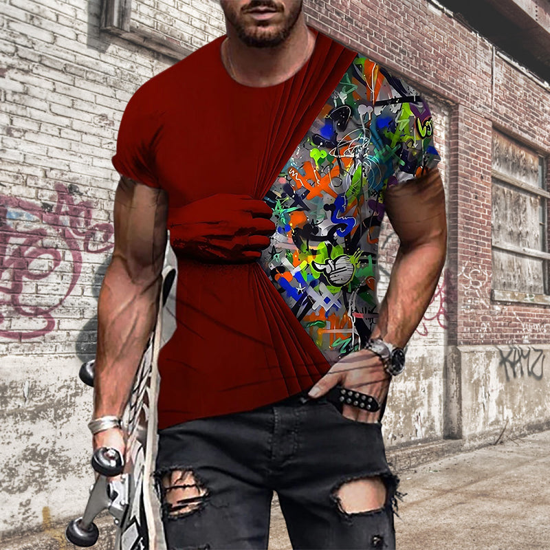 Men's 3D Print Graphic T-shirt