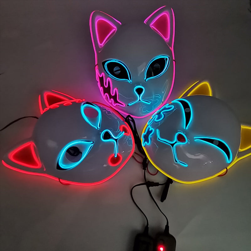 Halloween led glowing cat mask