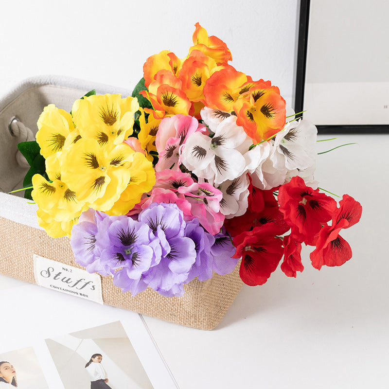 Outdoor Artificial Pansy Flowers