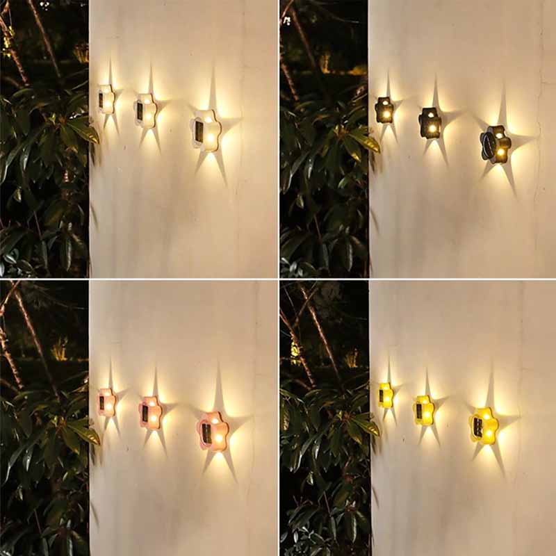 Star-shaped LED Solar Wall Light