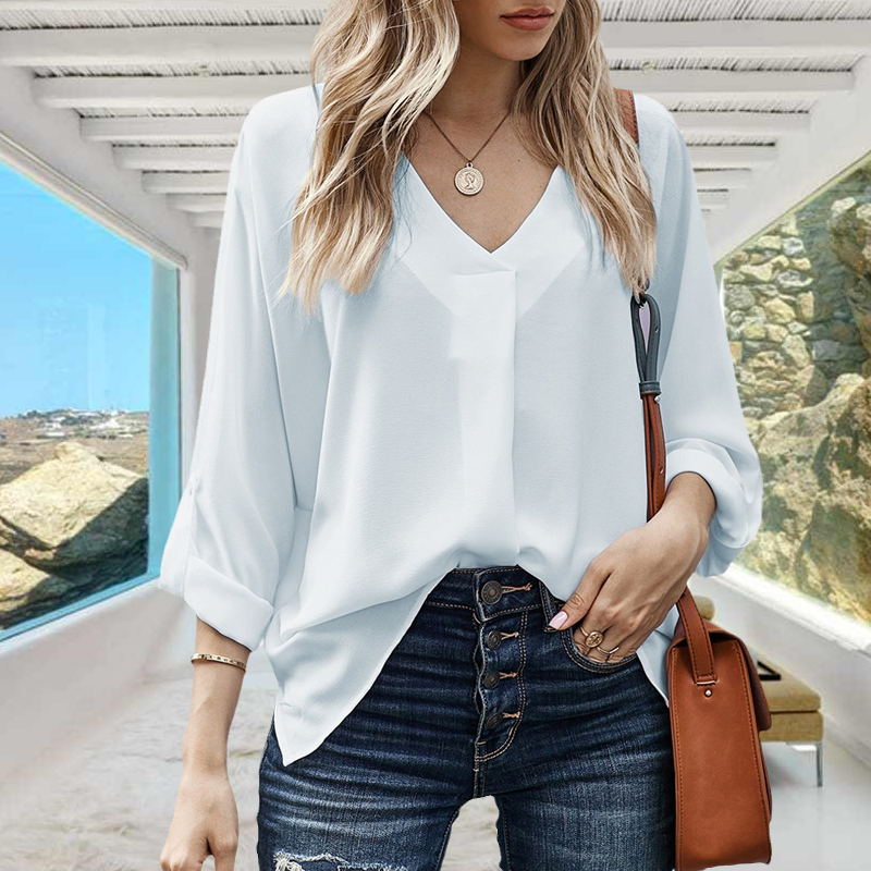 V-neck Loose Shirt