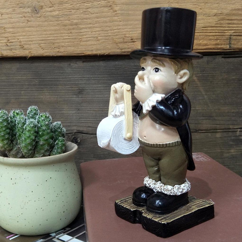 Gentleman Paper Towel Holder Decoration