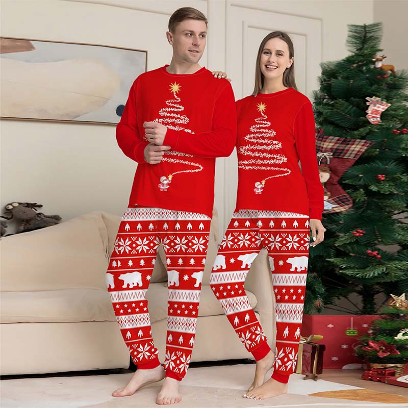 Christmas Print Parent-child Outfit