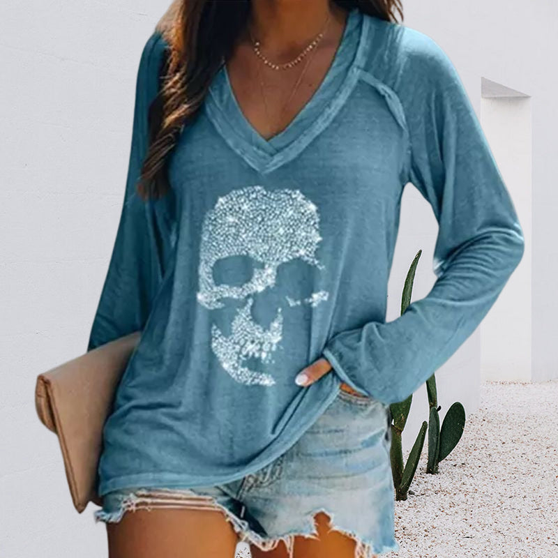 Retro Skull Long Sleeve Shirts