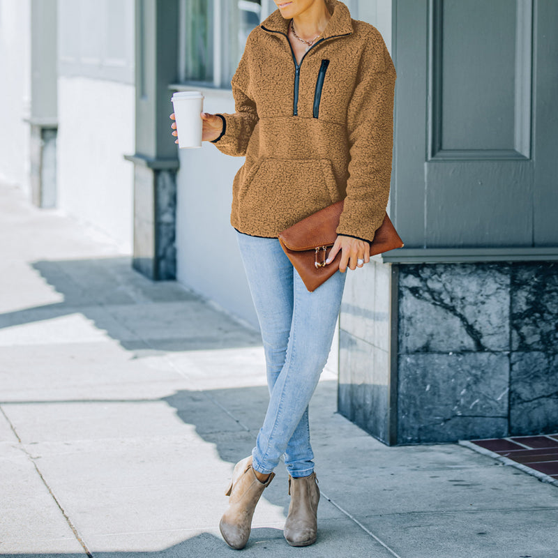 Khaki Sherpa Jacket