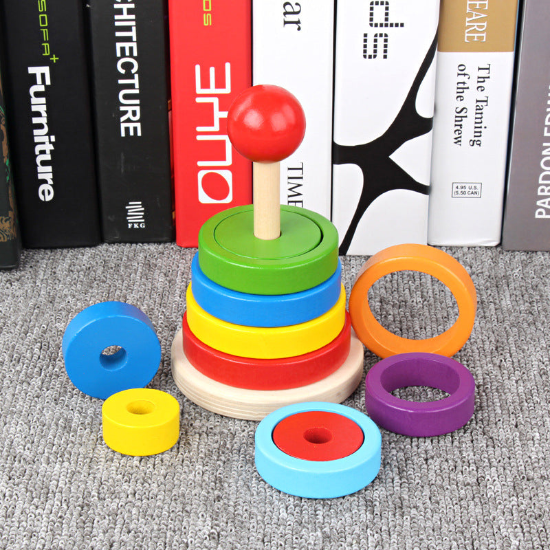 Children's Educational Tower of Matching Building Blocks Toy