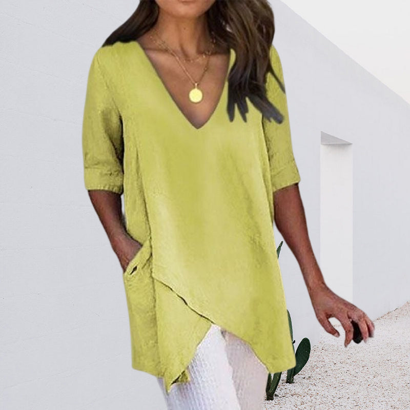 Irregular Half Sleeve T-Shirt