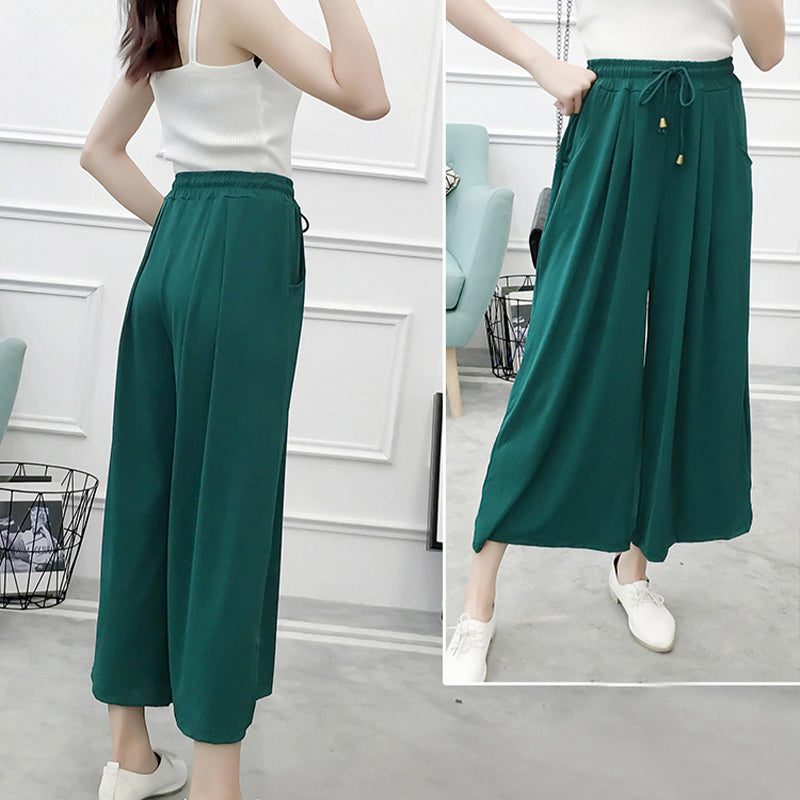 Women's Cropped Wide Leg Pants