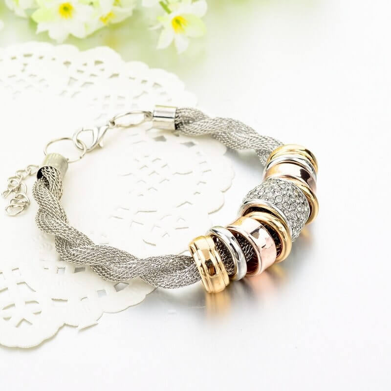 Entwined Ring Accent Bracelet