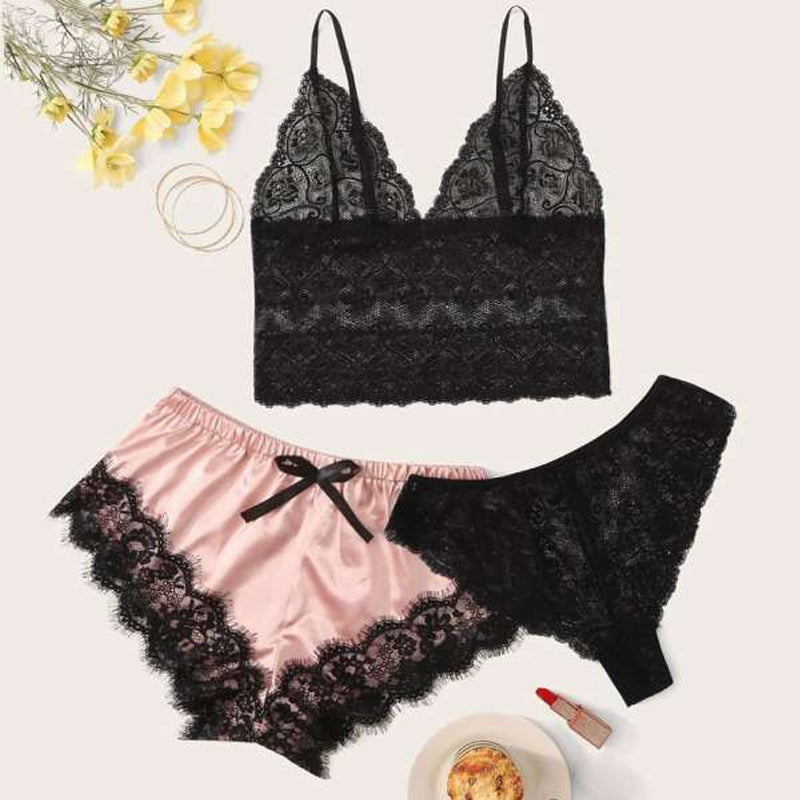 Women's Sleepwear 4PCS Pajama Set