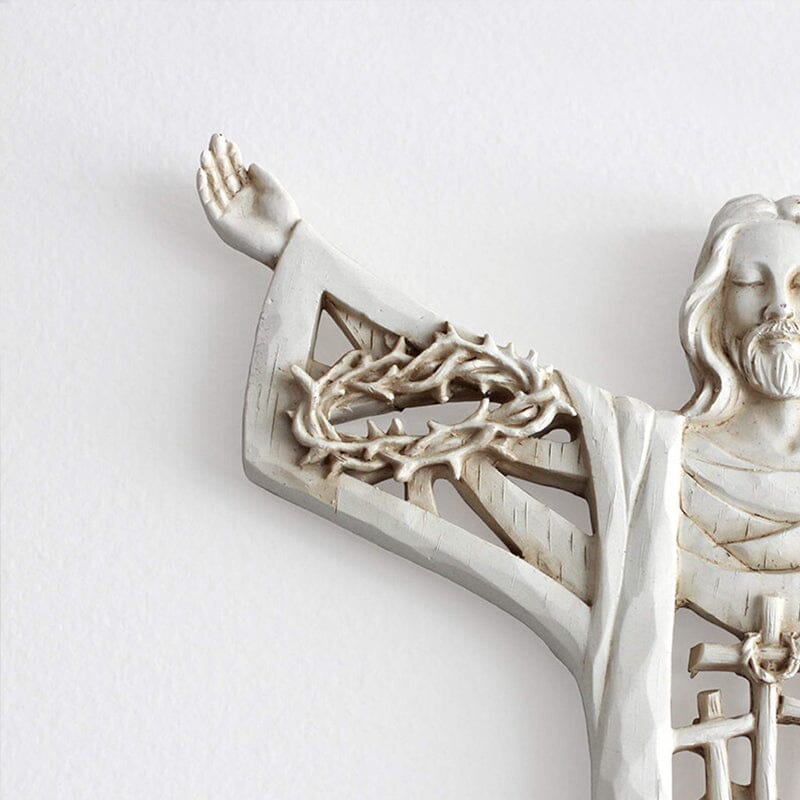 A Risen Christ Wall Cross Statue