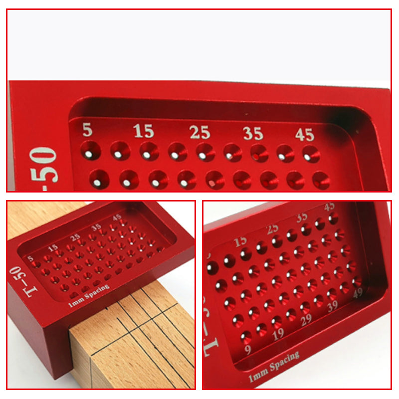 50-Hole Positioning T-type Ruler