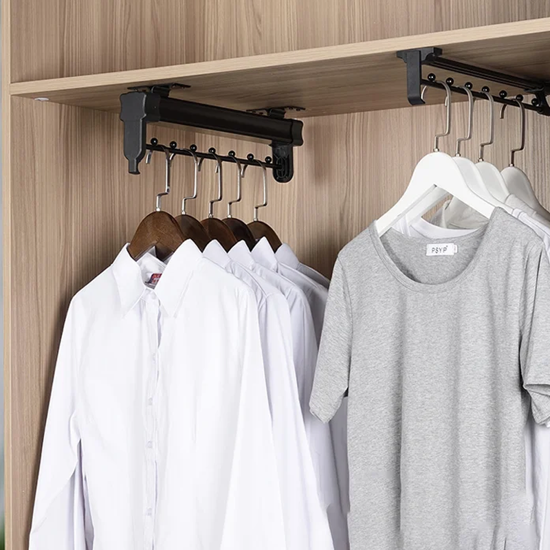 Wardrobe Top Mounted Telescopic Clothes Hanger
